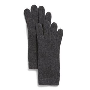 PORTOLANO Charcoal Grey Heather Cashmere Gloves